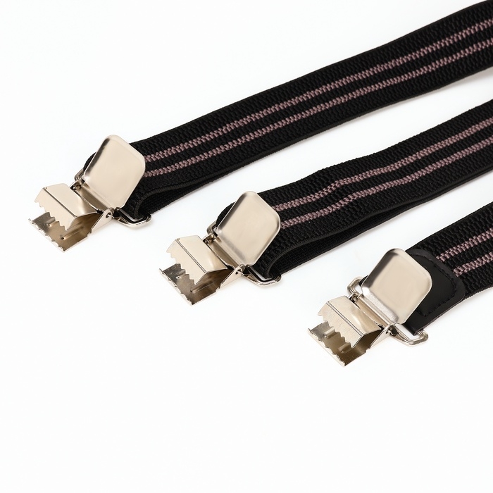 Подтяжки взрослые, ширина 3,8 см, цвет чёрный/бежевый Подтяжки взрослые, ширина 3,8 см, цвет чёрный/бежевый