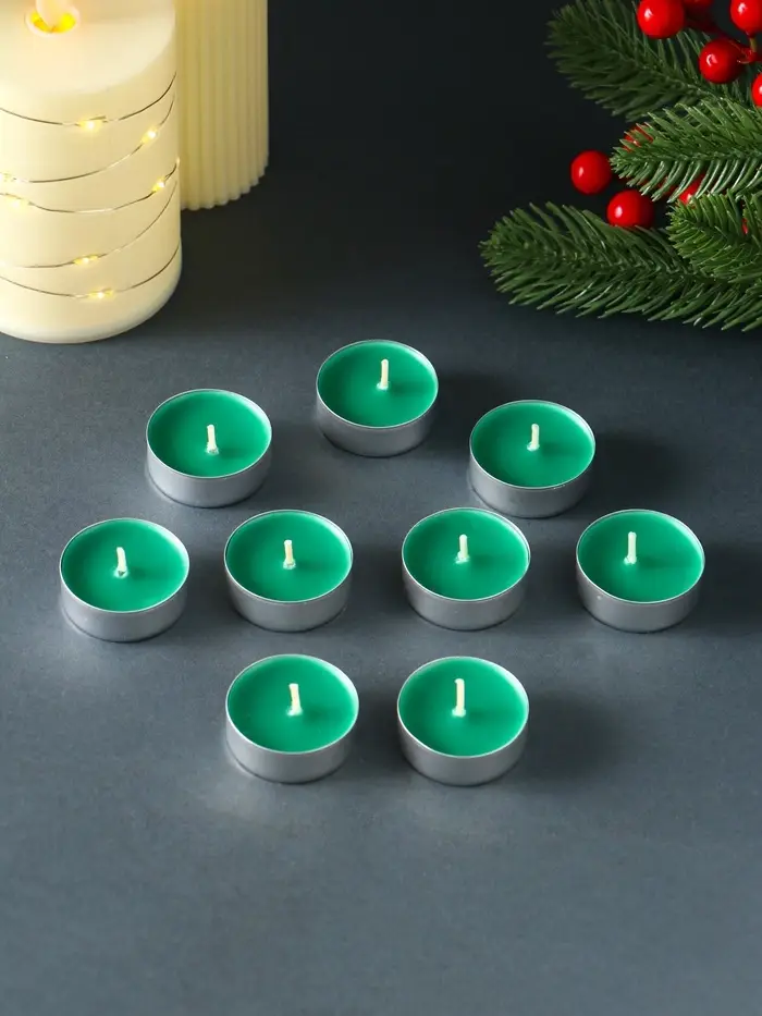 Набор чайных свечей ароматических "Снежный кипарис" 9 штук