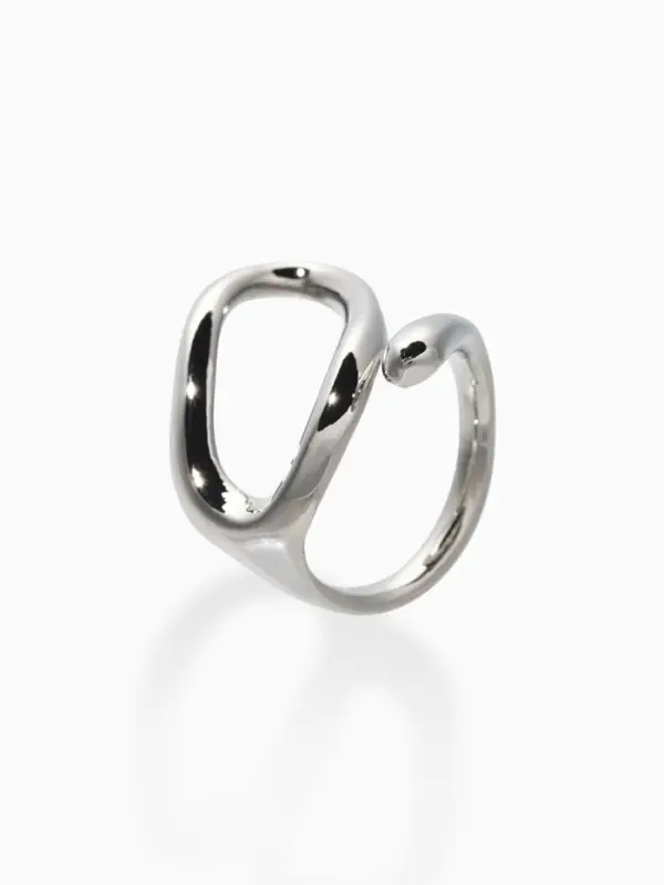 Кольцо медь "Витое", цвет серебро, безразмерное