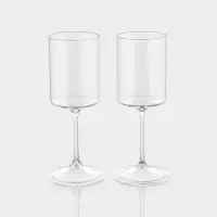 Набор бокалов для вина "Индиго" 2 шт, 8,2х21,5 см, прозрачные Набор бокалов для вина "Индиго" 2 шт, 8,2х21,5 см, прозрачные