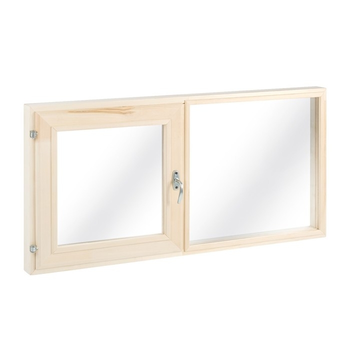 Окно двухстворчатое 50х100, одна створка открывается, двойное стекло Окно двухстворчатое 50х100, одна створка открывается, двойное стекло