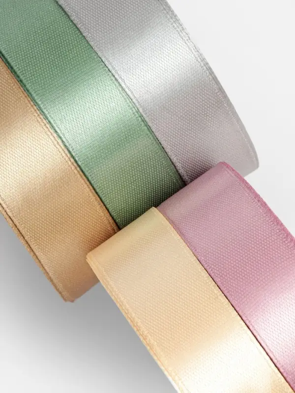 Атласная лента, набор 5 шт. &laquo;Тёплый день&raquo;, 20 мм, 23&plusmn;1 м