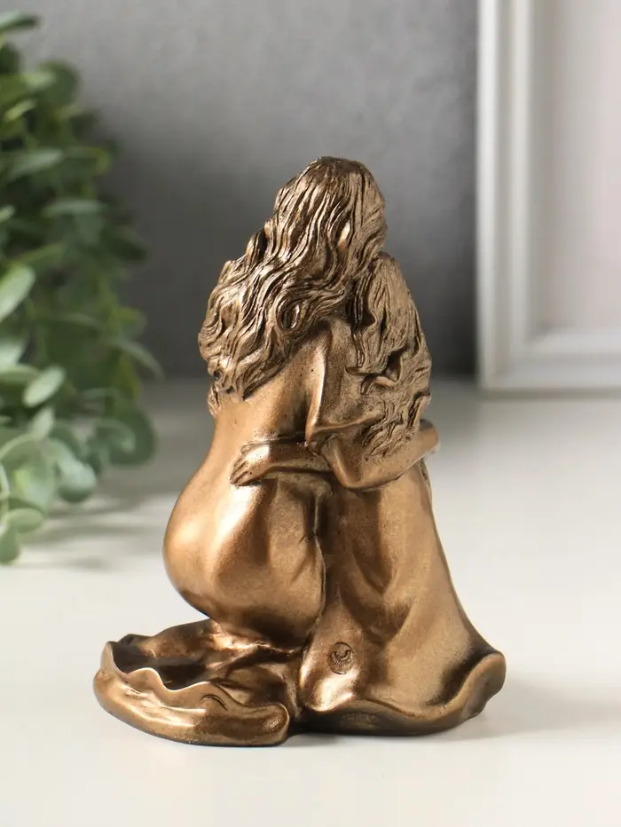 Фигура гипс &laquo;Нежность матери&raquo;, 14 см, бронза