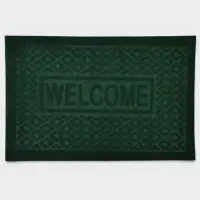 Коврик придверный Доляна Welcome, ромбы, влаговпитывающий, без окантовки, 38&times;58 см, цвет МИКС