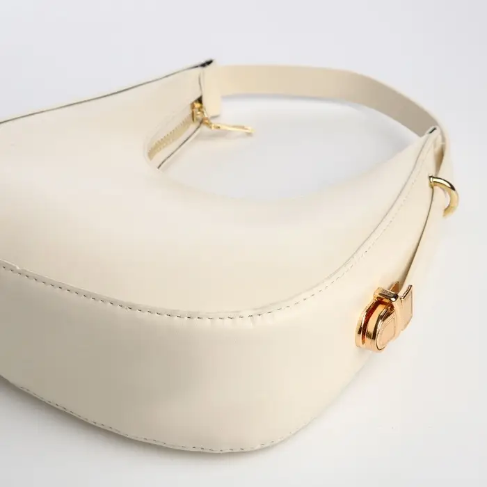 Сумка женская багет на молнии, 20.5&times;7&times;10.5 см, белая