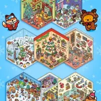 Книга - румбокс &laquo;Новогоднее настроение в наклейках&raquo;, 8 комнат, 600 стикеров