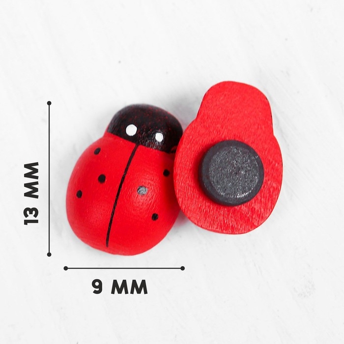 Набор магнитов «Божья коровка», 20 шт., красный Набор магнитов «Божья коровка», 20 шт., красный
