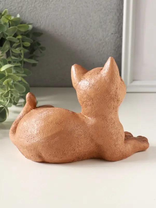 Фигурка гипс &laquo;Кошка лежит&raquo;, 13&times;17&times;12 см, рыжий