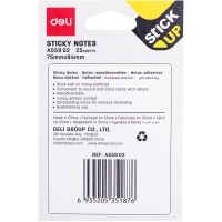 Стикеры с клеевым краем Deli 75x84 мм,25 листов, цвет и форма в асс-те &nbsp;