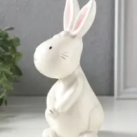 Сувенир керамика "Серый зайчик" 8,9х7,7х17,2 см