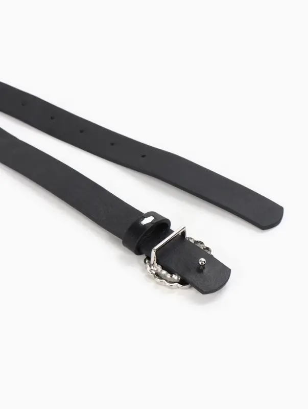 Ремень женский, 2.3&times;105 см, металлическая пряжка, чёрный