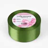 Лента атласная, 40 мм &times; 23 &plusmn; 1 м, цвет травяной №113