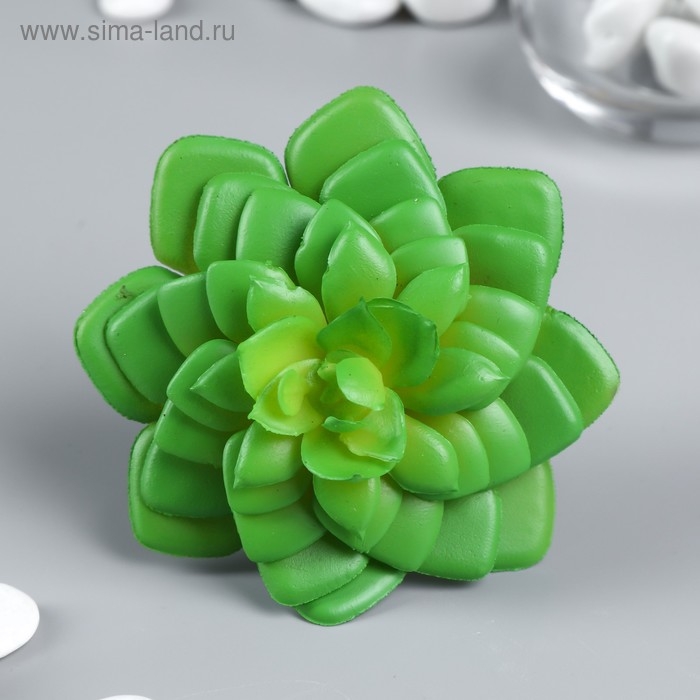Искусственный суккулент для создания флорариума  Искусственный суккулент для создания флорариума "Молодило" 6х7,5х7,5 см