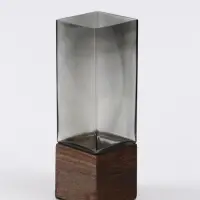 Ваза «Данте», 25×8 см, стекло, серая