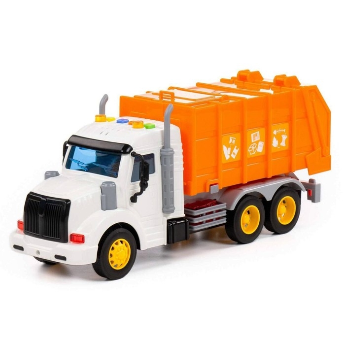 Автомобиль коммунальный «Профи» оранжевый, инерционный, со светом и звуком Автомобиль коммунальный «Профи» оранжевый, инерционный, со светом и звуком