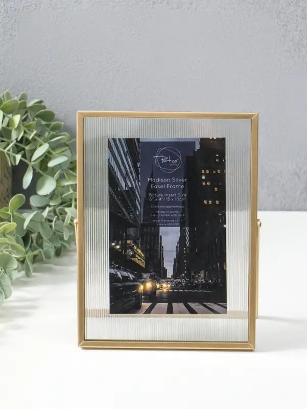 Фоторамка металл 10х15 см "Тонкая полоска" 0,8х15,5х20,5 см