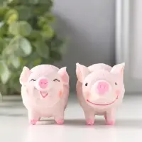 Сувенир полистоун "Поросята - поцелуй" набор 2 шт 4х7,3х4,5 см