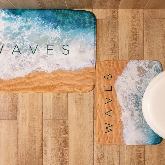 Коврик для ванной &laquo;Этель&raquo; Waves, 50&times;40 см, велюр