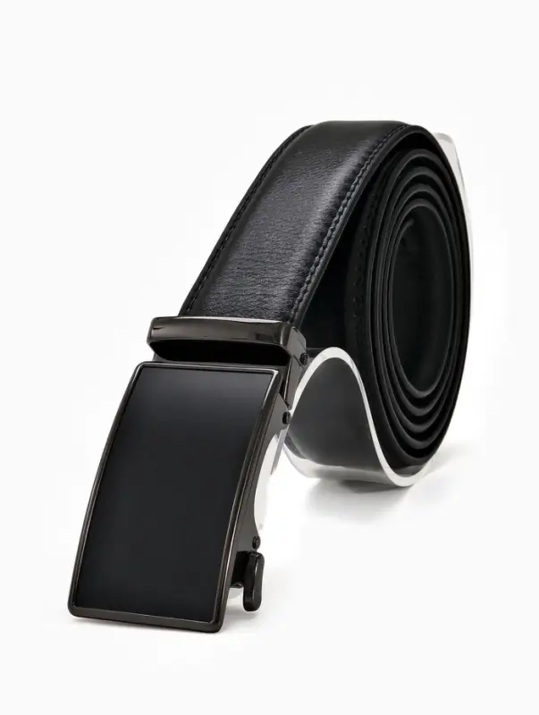 Ремень мужской, ширина 3.7 см, пряжка автомат, чёрный