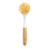 VETTA Щётка для посуды с длинной ручкой пластик, молочный бамбук