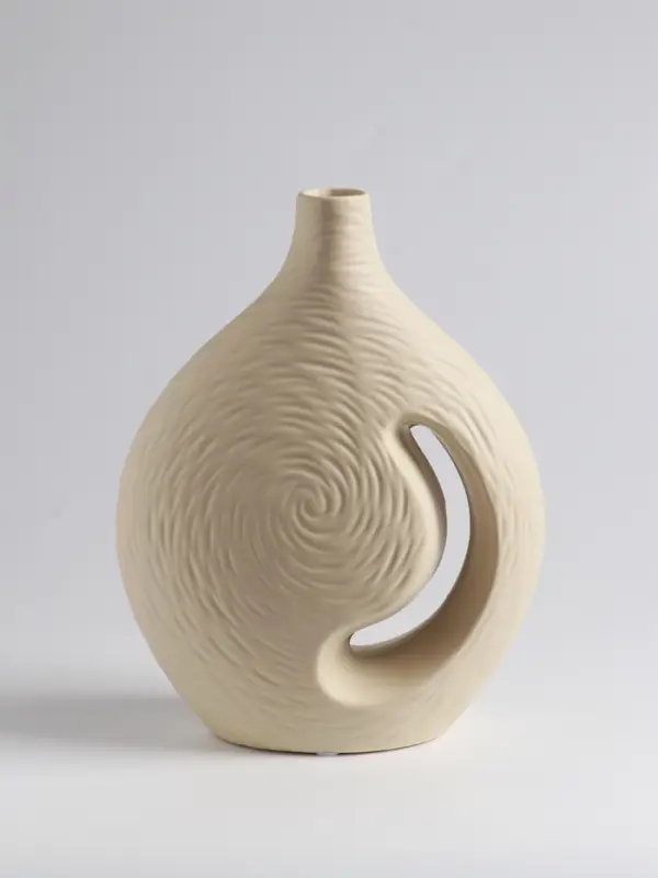 Ваза для цветов &laquo;Невада&raquo;, 23&times;16.5 см, керамика, бежевая