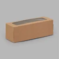 Коробка самосборная с окном, крафт, 15&times;5&times;5 см