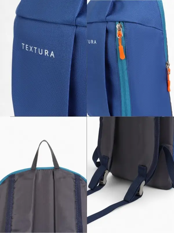 Рюкзак спортивный TEXTURA, на молнии, с карманом, размер 20&times;11&times;39 см, синий