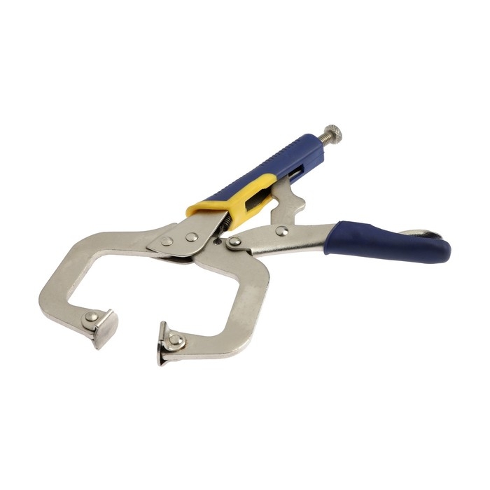 Зажим ручной ТУНДРА, усиленный точечный захват, с фиксатором, 2К рукоятки, 220 мм Зажим ручной ТУНДРА, усиленный точечный захват, с фиксатором, 2К рукоятки, 220 мм