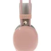 Наушники беспроводные, полноразмерные, Mybit W-33, RGB подсветка, Bluetooth 5.3, 800 мАч, Type-C, RGB подсветка, розовые