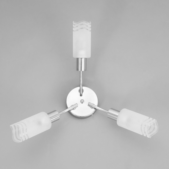 Люстра потолочная Адель 3х40Вт Е14 Хром 52x52x19 см Люстра потолочная Адель 3х40Вт Е14 Хром 52x52x19 см