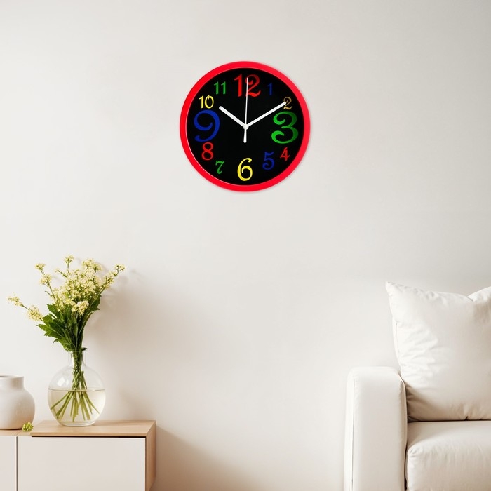 Часы настенные, интерьерные Часы настенные, интерьерные "Цветные цифры", d-19.5 см