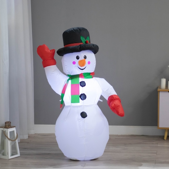 Надувная фигура  Надувная фигура "Снеговик" светится, 120 см