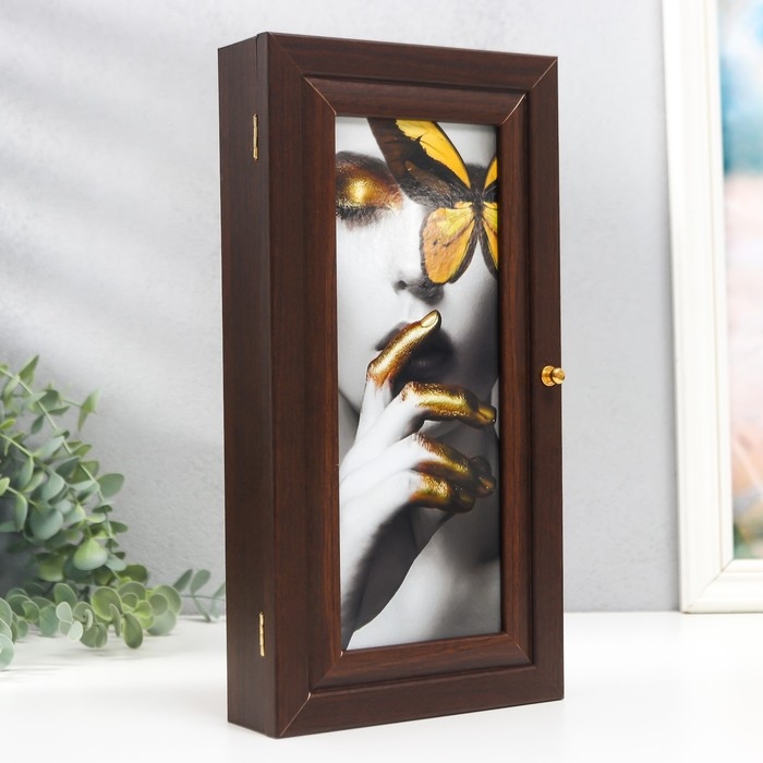 Ключница Ключница "Портрет бабочка" венге 16х31 см