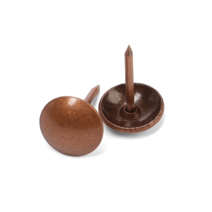 Лента декоративных гвоздей ТУНДРА, длина 1 м, 11х16 мм, медь, 10 шт Лента декоративных гвоздей ТУНДРА, длина 1 м, 11х16 мм, медь, 10 шт