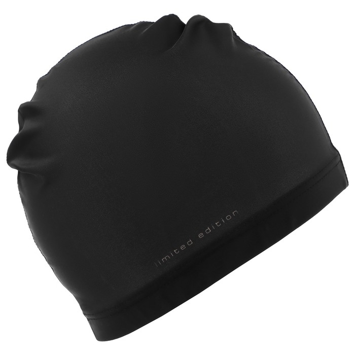 Шапочка для плавания ONLYTOP, тканевая, обхват 54-60 см, цвет чёрный Шапочка для плавания ONLYTOP, тканевая, обхват 54-60 см, цвет чёрный