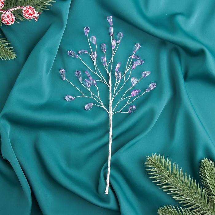 Декор  Декор "Хрустальная сказка" 23 см, капелька сиреневая