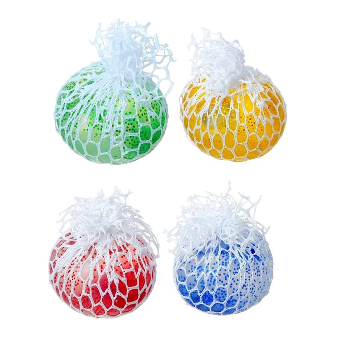 Мялка в сетке, 6 см, цвета МИКС Мялка в сетке, 6 см, цвета МИКС