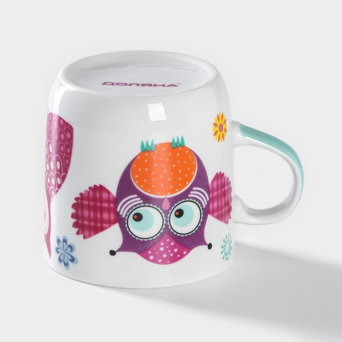 Набор детской посуды из керамики Доляна «Совушки», 3 предмета: кружка 230 мл, миска 400 мл, тарелка d=18 см, цвет белый Набор детской посуды из керамики Доляна «Совушки», 3 предмета: кружка 230 мл, миска 400 мл, тарелка d=18 см, цвет белый