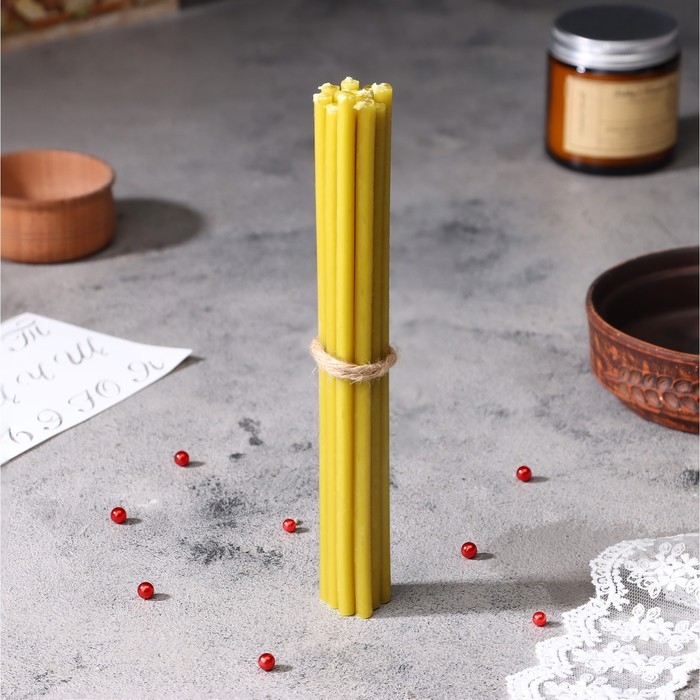 Набор свечей церковных для домашней молитвы восковые, 12 шт Набор свечей церковных для домашней молитвы восковые, 12 шт