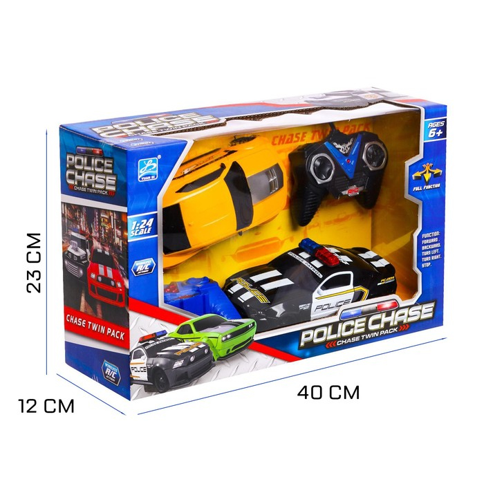 Набор машин радиоуправляемых «Полицейская погоня», 2 шт., 1:24, работают от батареек Набор машин радиоуправляемых «Полицейская погоня», 2 шт., 1:24, работают от батареек