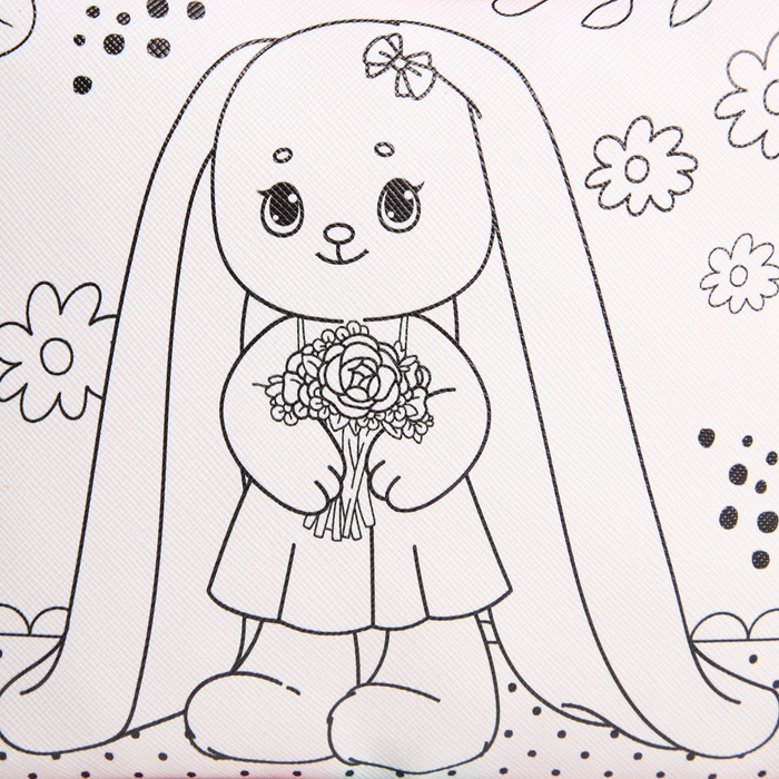 Сумка детская для девочки через плечо  Сумка детская для девочки через плечо "Зайчик с букетом" 17х13х5 см