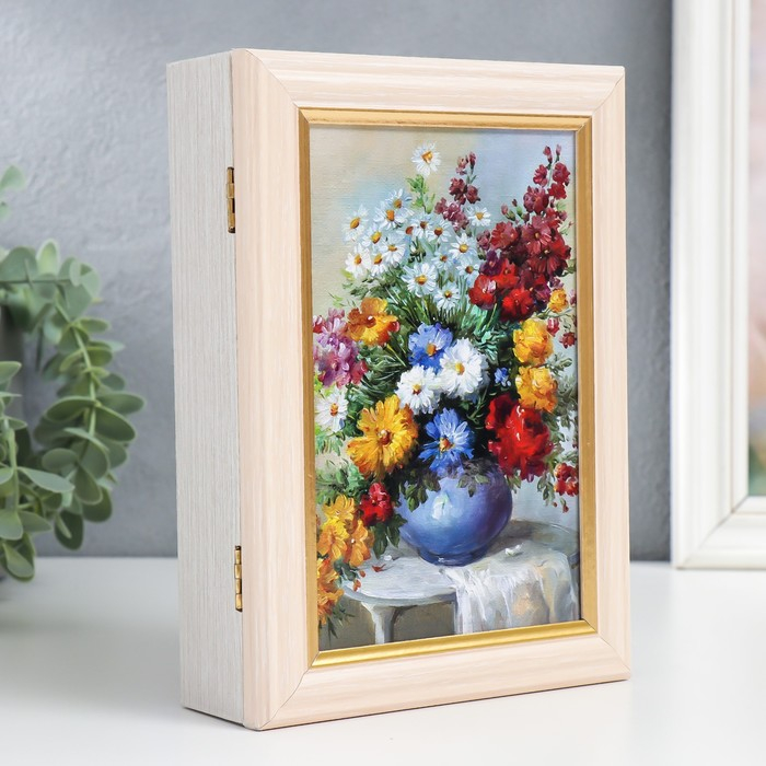 Ключница Ключница "Прекрасный букет" дуб молочный 15х21