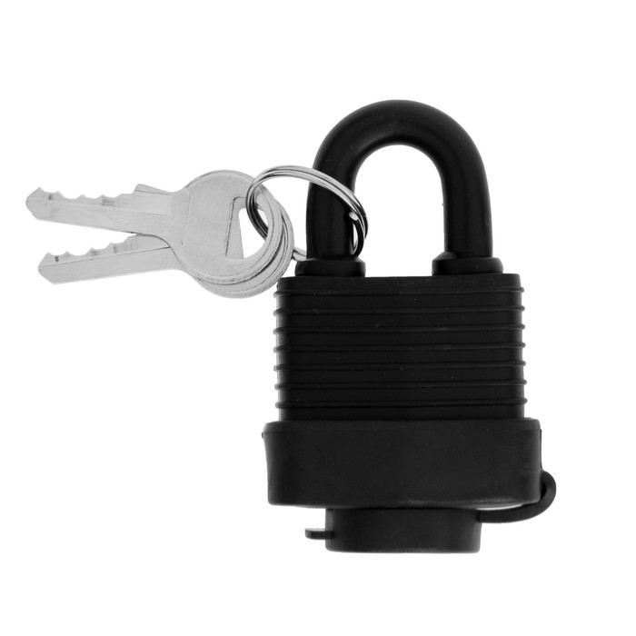 Замок навесной LOCKLAND, 30 мм, влагозащищенный, короткая дужка, 2 ключа, цвет черный Замок навесной LOCKLAND, 30 мм, влагозащищенный, короткая дужка, 2 ключа, цвет черный