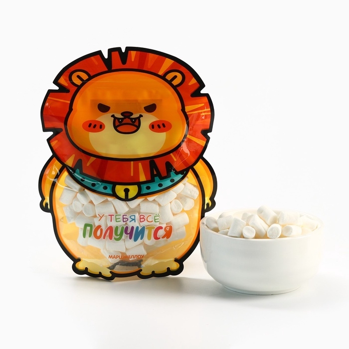 Маршмеллоу в формовом пакете Маршмеллоу в формовом пакете "У тебя всё получится", 40 г