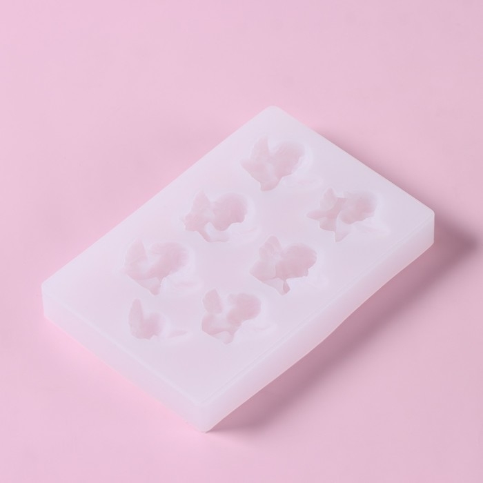 Молд Доляна «Ангелочки», силикон, 12,5×8,5×1,5 см, 7 ячеек (3×3,5 см), цвет белый Молд Доляна «Ангелочки», силикон, 12,5×8,5×1,5 см, 7 ячеек (3×3,5 см), цвет белый
