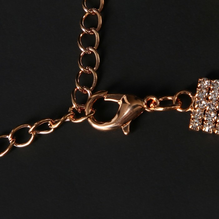 Чокер «Лёд» галстук, цвет белый в золоте, 27 см Чокер «Лёд» галстук, цвет белый в золоте, 27 см