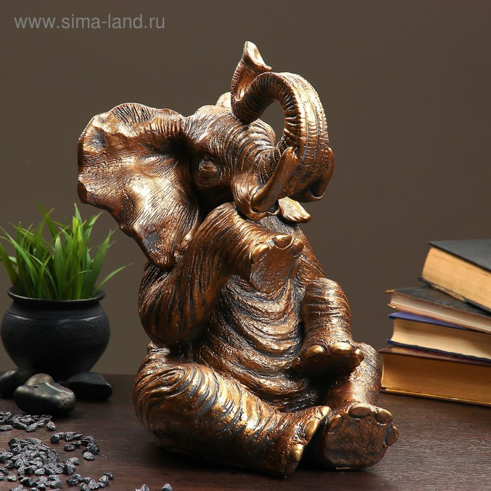 Копилка Копилка "Слон сидя" бронза, 40х23х29см