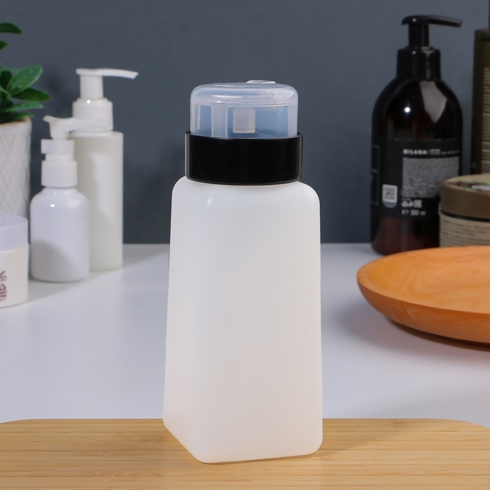 Флакон с помпой, 280 мл, белый/чёрный Флакон с помпой, 280 мл, белый/чёрный