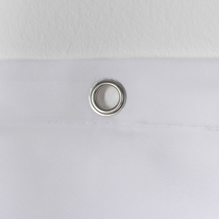 Штора для ванны Доляна SHOWER с люверсами, 180×180 см