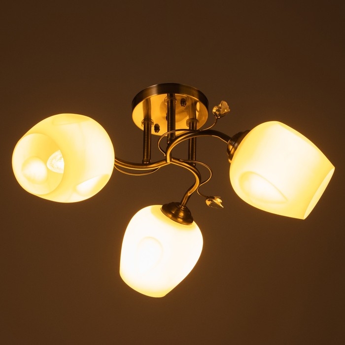 Люстра Люстра "Белинда" 3х40вт Е27 Бронза 49х19х23см